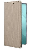 Кожен калъф тефтер и стойка Magnetic FLEXI Book Style за Xiaomi Redmi Note 10 Pro златист